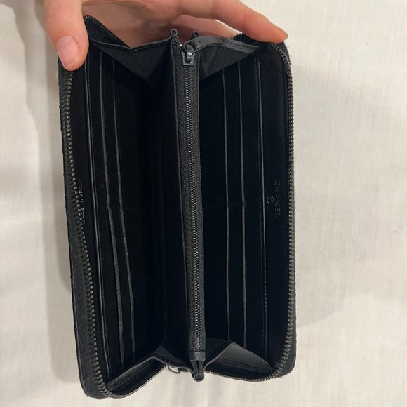 NEW *RARE* Chanel Chevron Wallet Black/Black Lambskin - Picture 4 of 10